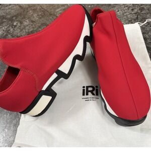 iRi NYC Women Wes 1 Black Outline Low Top‎ Sneakers USA Design Sz 40.5/10.5